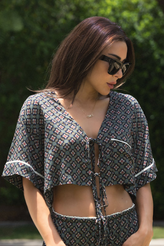 Ema Set Midnight Blue - Short Top