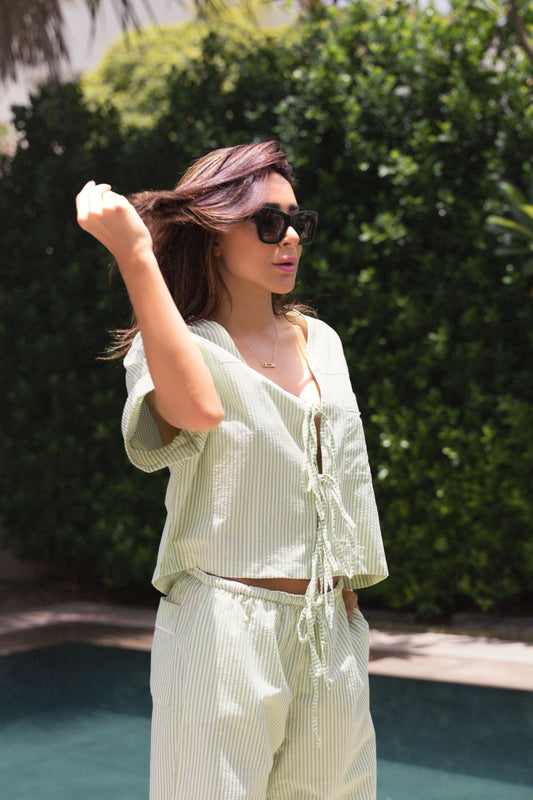 Ema Set Lime - Long Top