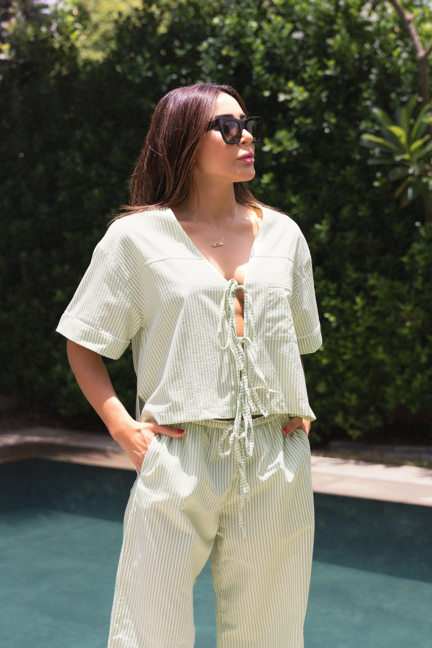 Ema Set Lime - Long Top