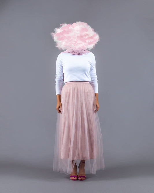 The Veil Skirt - Powder