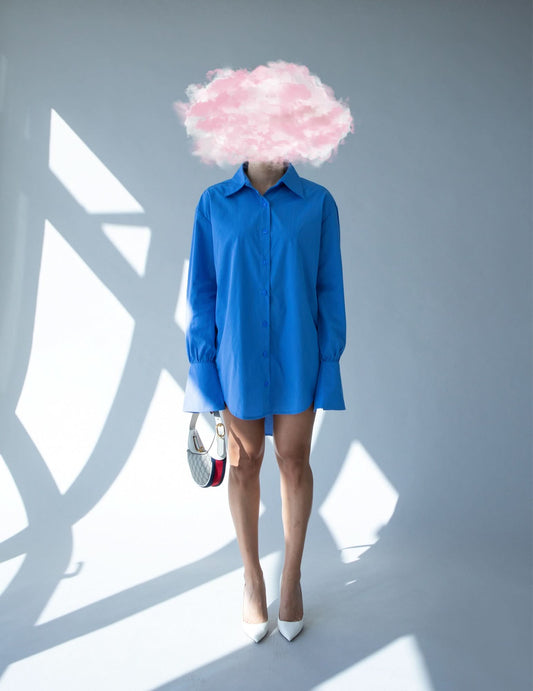 Moore Shirt / Shirt Dress - Blue Striped