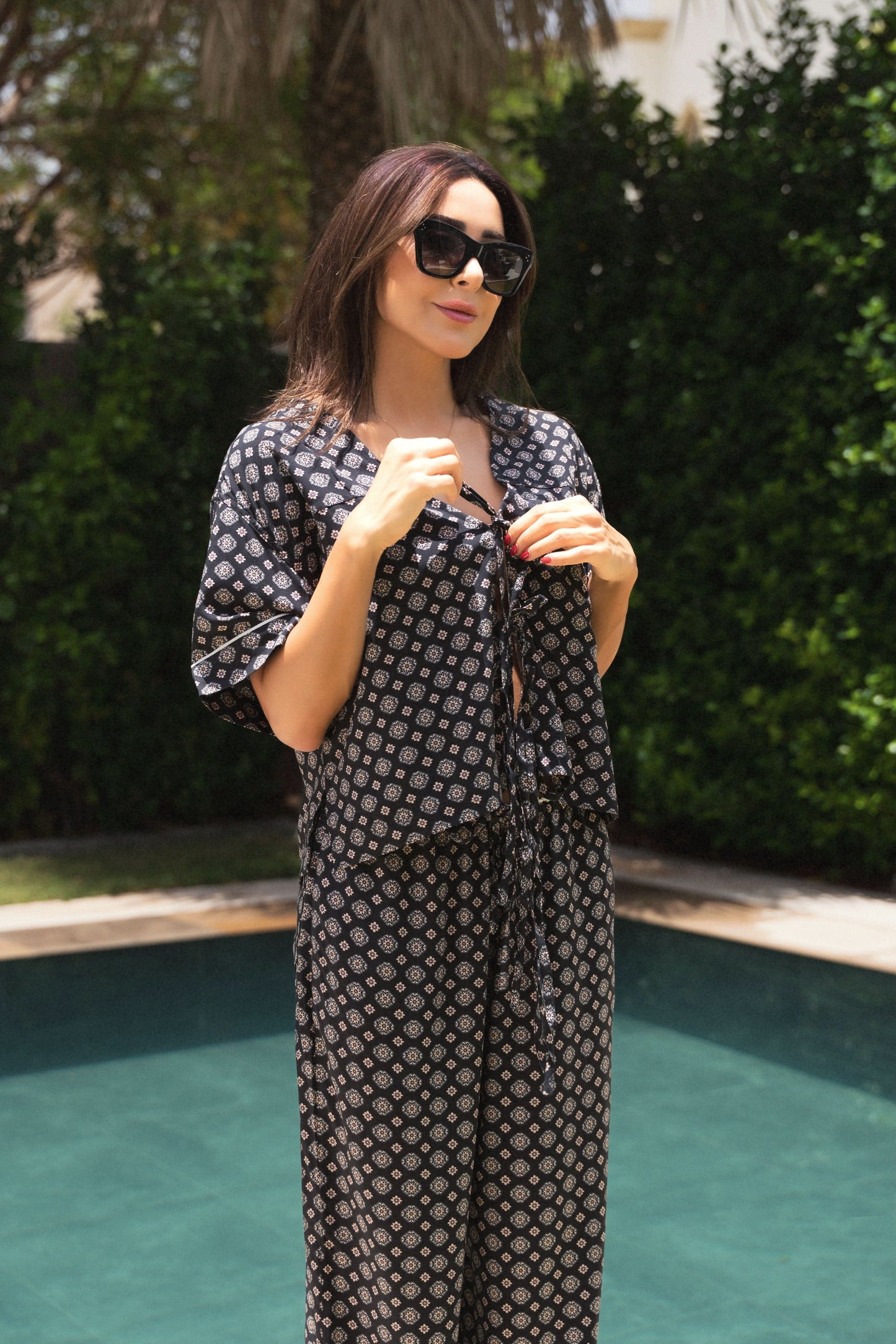 Ema Set Vintage Noir - Long Top