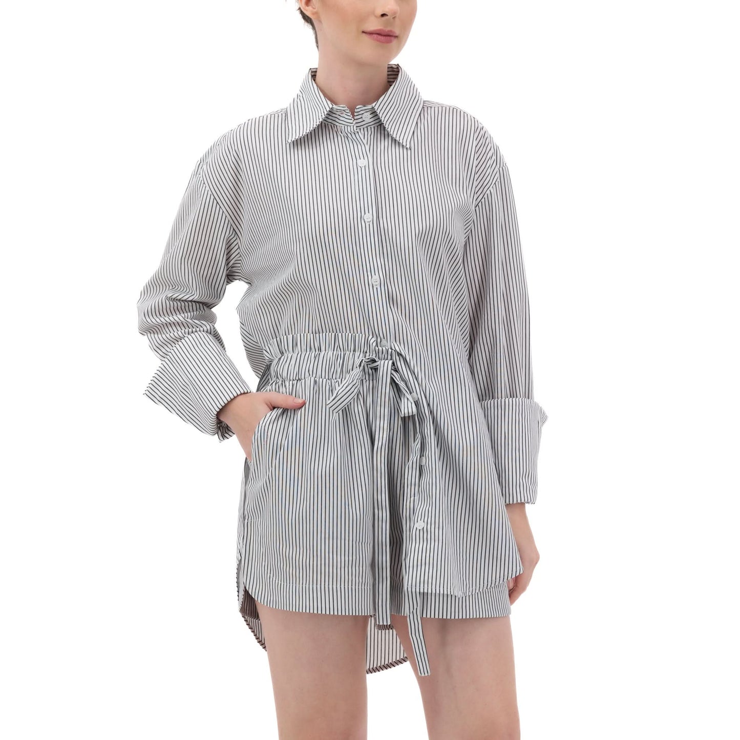 Moore Shorts - White Striped