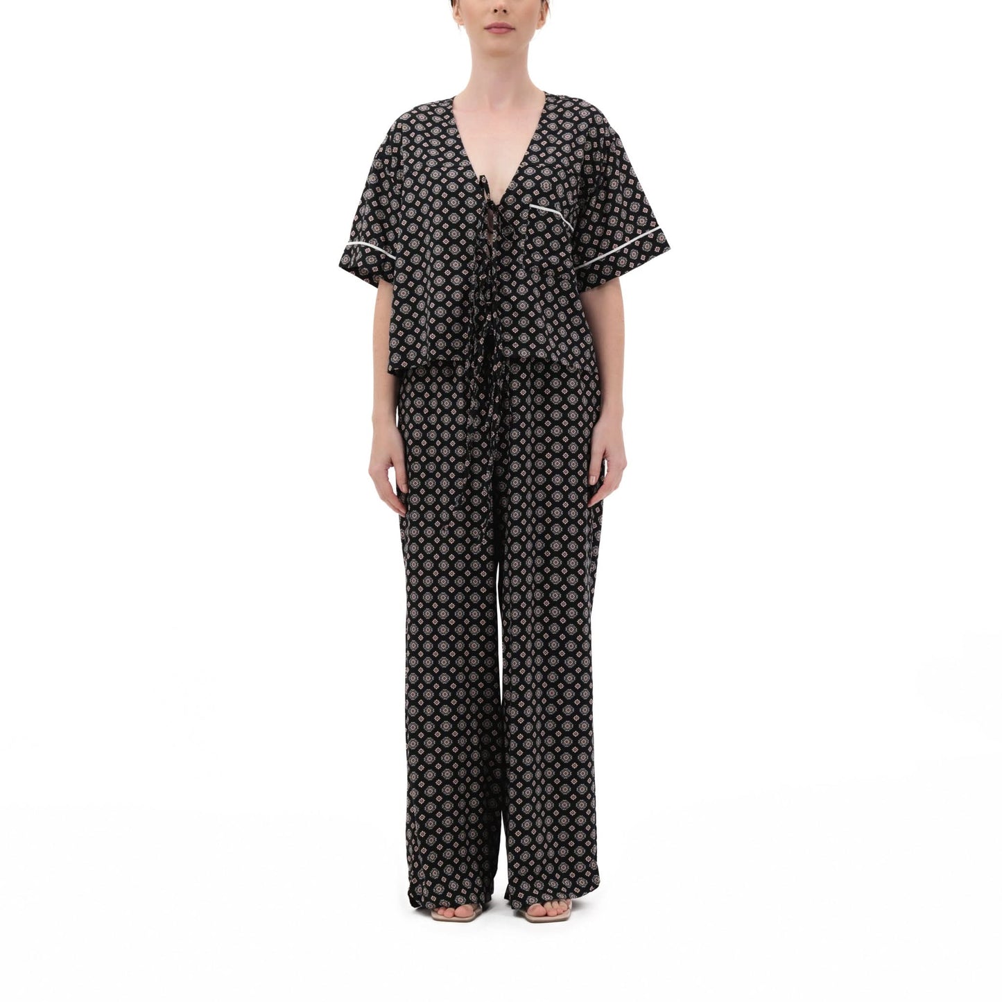 Ema Set Vintage Noir - Long Top