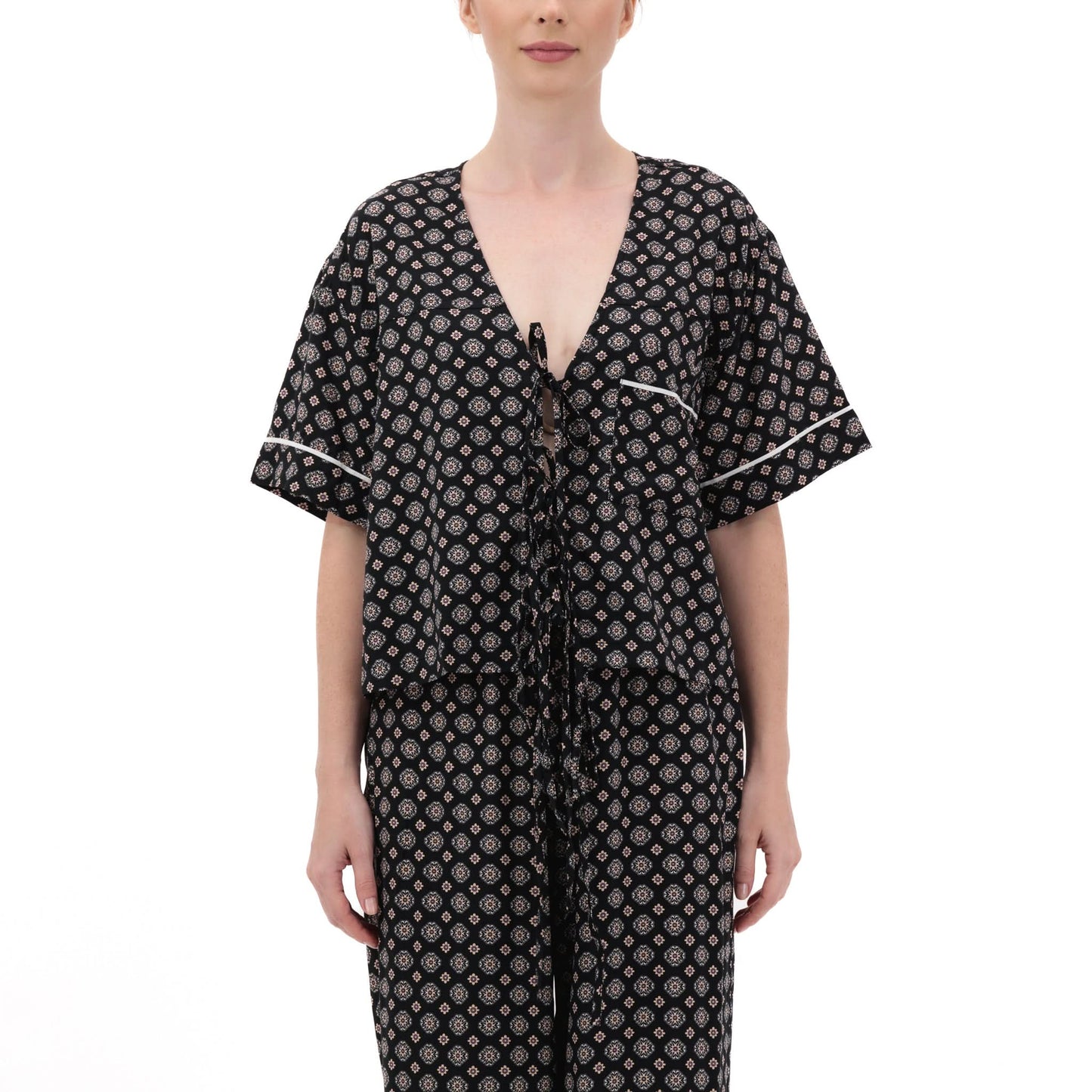 Ema Set Vintage Noir - Long Top