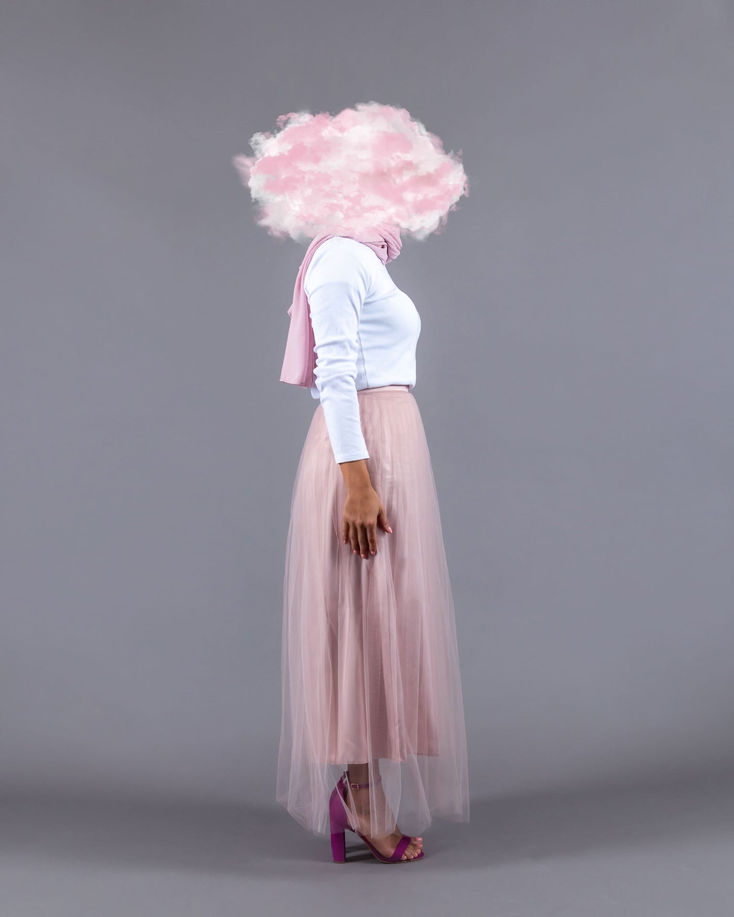 The Veil Skirt - Powder