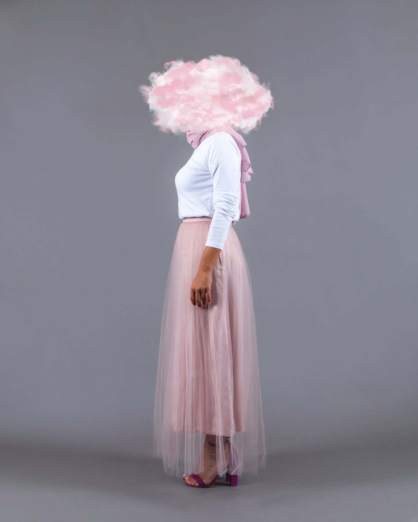 The Veil Skirt - Powder