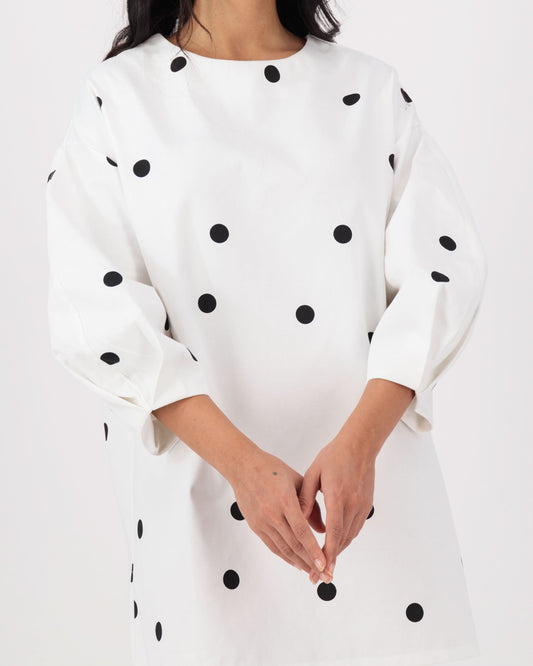 Palorma PuffSleeve Mini Dress -  Dotted